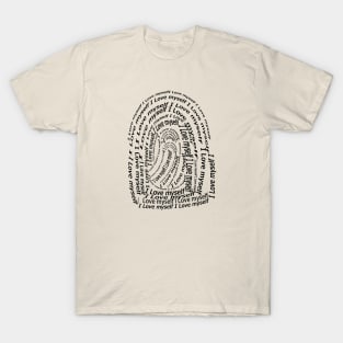 I love myself, finger  print T-Shirt